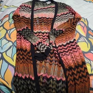 Long Colorful Cardigan